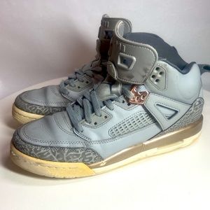 Air Jordan Spizike Cool Grey Youth, elephant print,wolf grey, Rose gold accents